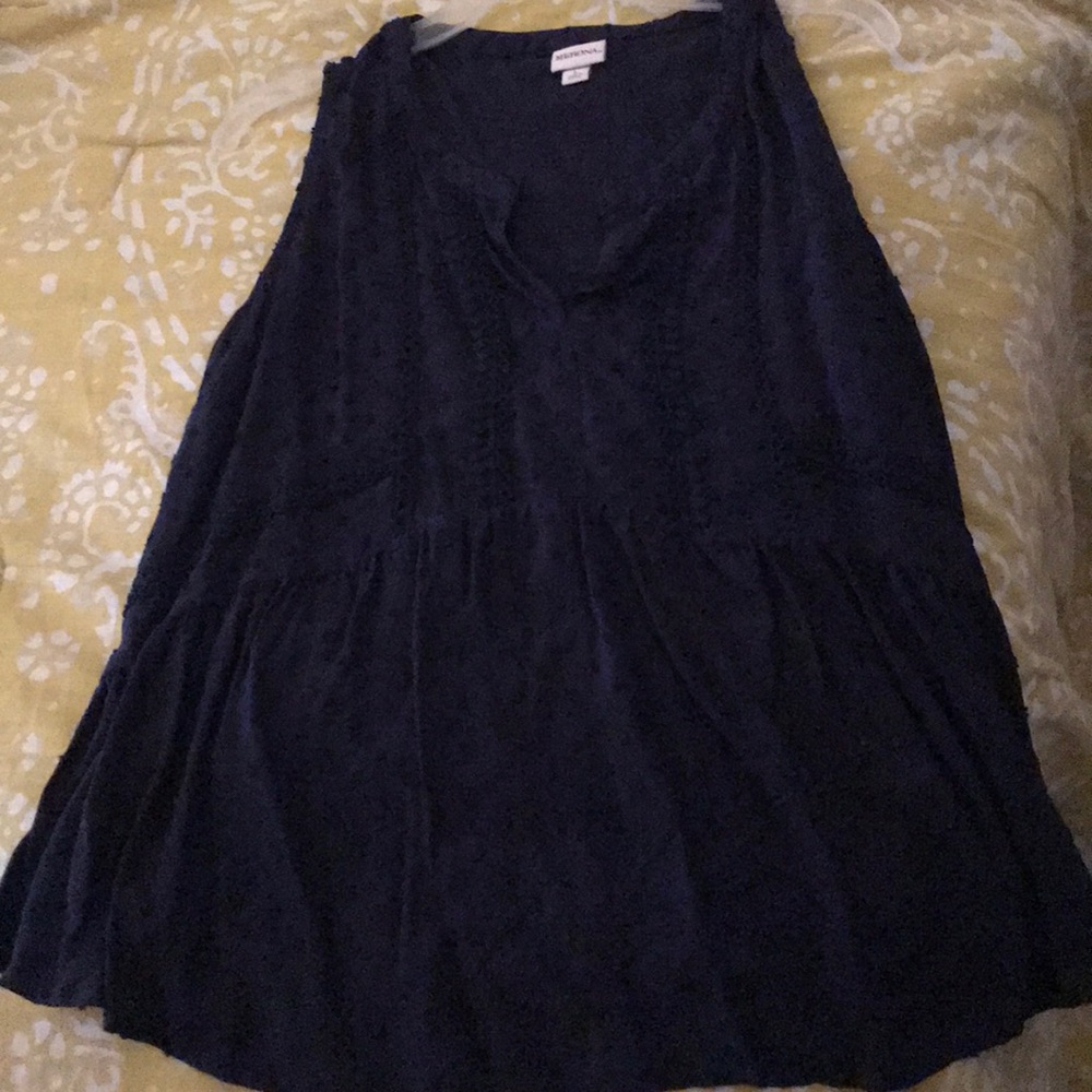 Navy sleeveless blouse